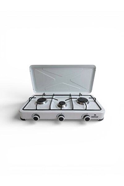 Namsan Kapaklı 3 Gözlü Set Üstü Ocak LPG Tüplü Ev Kamp Karavan Yazlık Kullanım