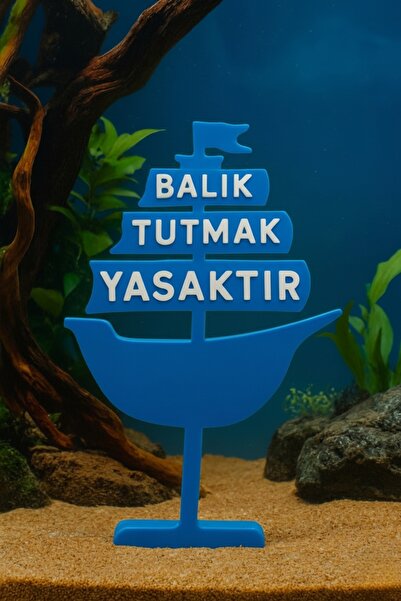 MD×JOA Balık Tutmak Yasaktır Akvaryum Dekoru ⬢ Karma Renklerde Göderilir.