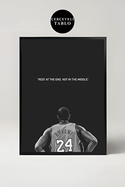Bugucreative Kobe Bryant Çerçeveli Poster Tablo,Basketbolcu Poster,Tablo Ölçü...