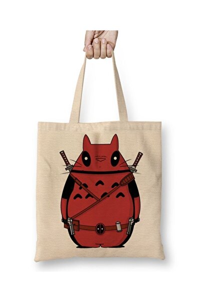 Toyaso Totoro One Piece Death Note Tokyo Ghoul Kaneki Cloth Bag Long Handle Shopping Bag Beach Tote Bag