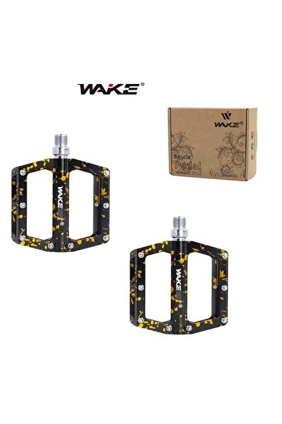 Wake Alüminyum Rulmanlı Siyah / Gold Kamuflaj Desenli Pedal