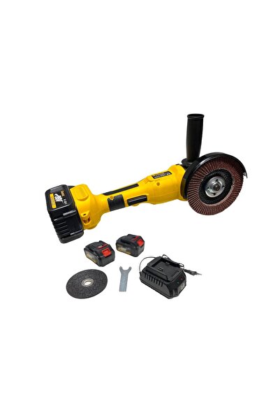 O.M.D Angle Grinder (Flex) with Battery, 36V, M14 Mounting System, 125mm, 2 Batteries, 2 Metal and Steel D