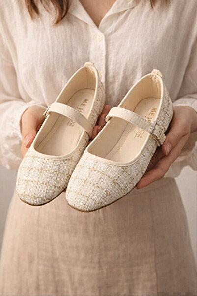 FootFrenzy Women's Textured Fabric Buckle Casual Ballerinas Stylish and Comfo...