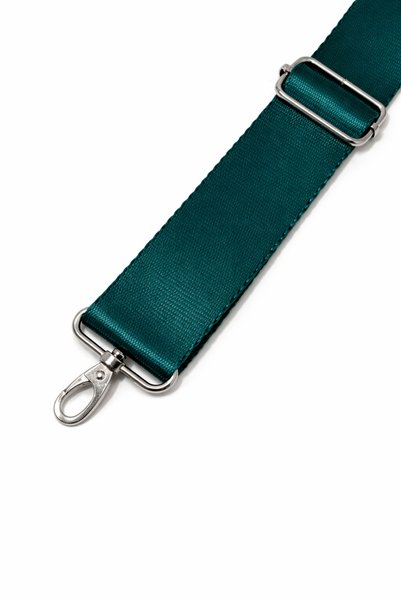 Loom Basic Adjustable Shoulder Bag Strap – 4 cm Width, Emerald Green