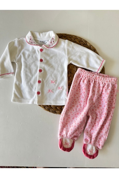 PİLEKİ BABY بدلة للمواليد الجدد، طقم علوي وسفلي للأطفال الإناث، طقم مكون من قطعتين للأولاد