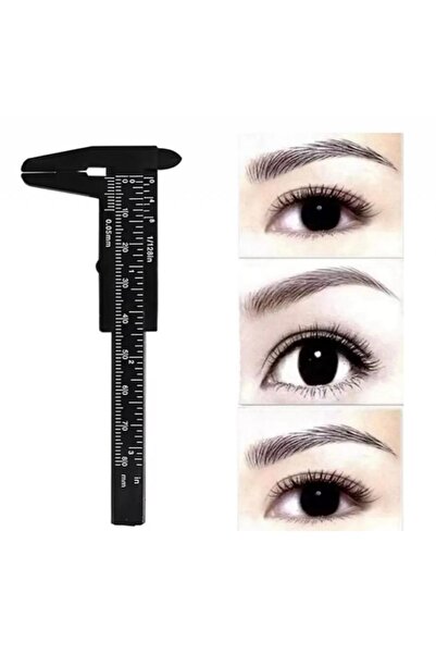 BİOMASER 1 adet siyah 0-80mm Kaş KUMPAS Microblading Şablon Aracı, Kalıcı Mak...