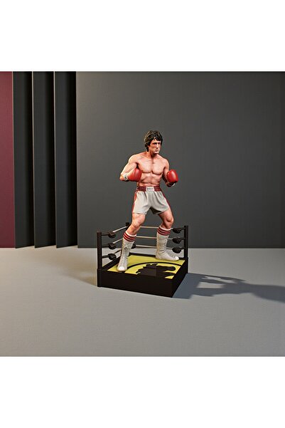 FIGURİFY Rocky Tarzı Boks Figürü – İsme Özel Kişiselleştirilebilir Şampiyonluk Tasarımı – 15 cm