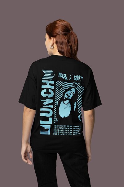 SEVBANO تي شيرت بيلي إيليش لانش سيرت مطبوع للجنسين قصة فضفاضة للمغنيين