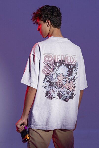 SEVBANO Μπλουζάκι One Piece Monkey D. Luffy με στάμπα στην πλάτη, Unisex, Ove...