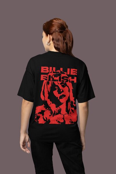SEVBANO تي شيرت تصميم بيلي إيليش مطبوع للجنسين قصة فضفاضة للمغنيين