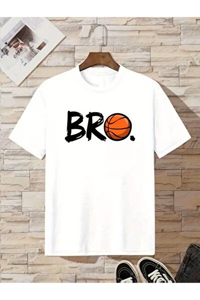 LELVANİ Tricou cu imprimeu cu grafică de baschet - Portocaliu cu baschet și t...