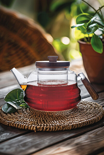 SODELICIOUS COFFEE TEA 1000 ml Akasya Glass Teapot with Lid and Bombel