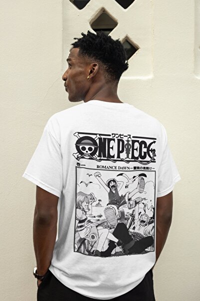 SEVBANO Μπλουζάκι One Piece Monkey D. Luffy με στάμπα στην πλάτη, Unisex, Ove...