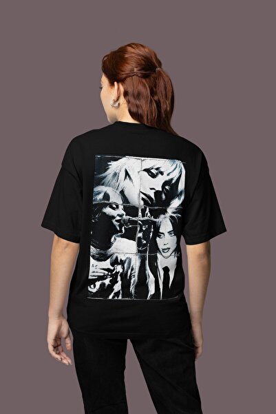 SEVBANO تي شيرت بتصميم عتيق من بيلي إيليش مطبوع للجنسين قصة فضفاضة للمغنيين