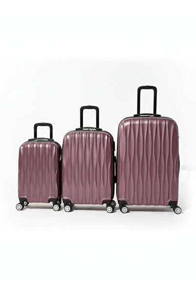 pololiza 3'lü Valiz Seti/ABS Darbeye Dayanıklı/Büyük/Orta/Kabin Boy/Bavul Seti