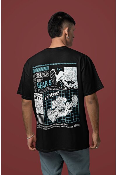 SEVBANO Σχεδιασμός Monkey D. Luffy με στάμπα στην πλάτη, Unisex Oversize One ...