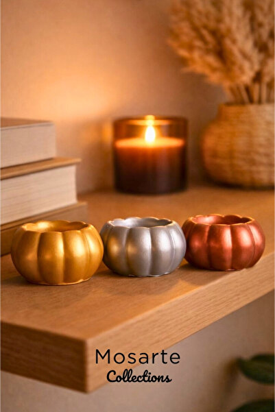 Mosarte Minimal Pumpkin Designed Decorative Object / Vase Set of 3