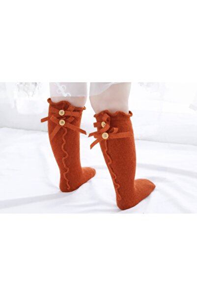 Pure Boutique Sosete caramizii trei sferturi cu nasturei si fundite