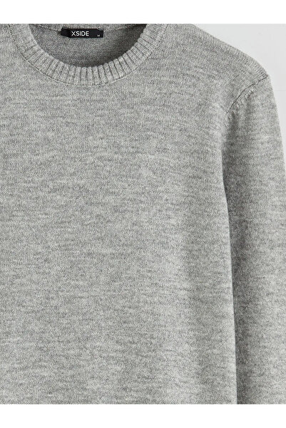 LC Waikiki Anthracite Crew Neck Men's Knitwear Sweater