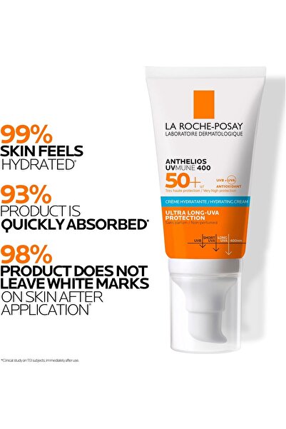 Roche La Roch ePosay Anthelios UVMune 400 Moisturizing Sunscreen SPF 50+ Hydrating Cream - 50ml