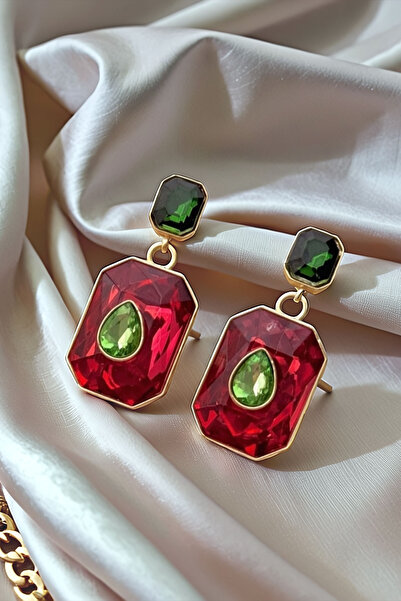 bacc Steel Big Baguette Stone Dangle Earrings Bcyj-251016