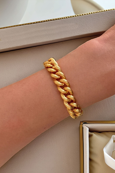 bacc Trend Kuyumcu Model Samanyolu Women's Gold Chain Bracelet Bcyj-251008