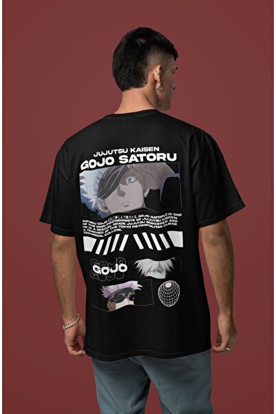 SEVBANO تي شيرت جوجوتسو كايسن جوجو ساتورو رقم مطبوع للجنسين قصة فضفاضة تي شير...