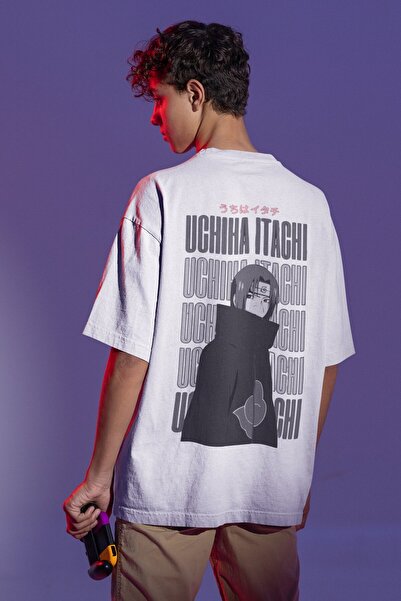 SEVBANO تي شيرت أنيمي أوتشيها إيتاشي ناروتو مطبوع للجنسين قصة فضفاضة