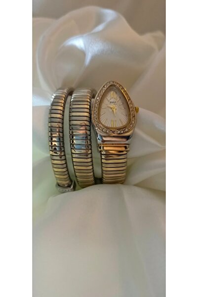 Poyi Aksesuar Yılan Model Çift Renk Saat