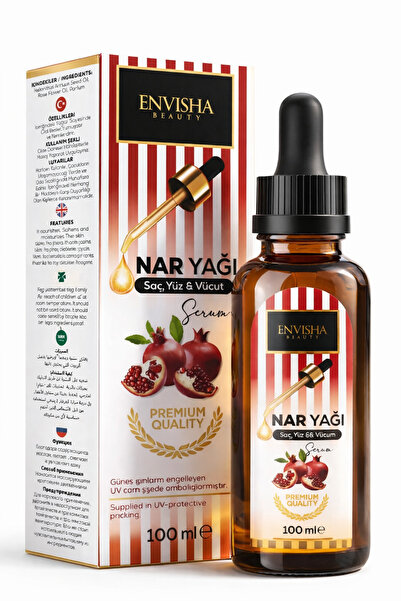 Envisha Beauty Nar Çekirdeği Yağı 100 ML Soğuk Sıkım %100 Saf ve Doğa