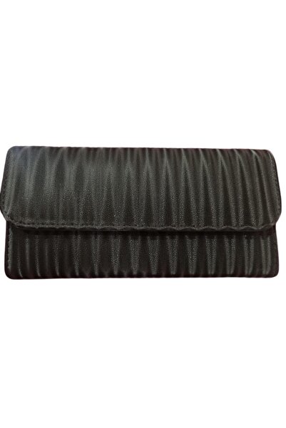 ZY BUTİK Black Patterned Portfolio Wallet 19X10 cm