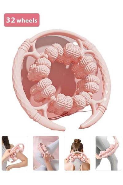 Generic Muscle Roller - Trigger Point Foam Roller, 32-Wheel High-Density Cellulite Massager