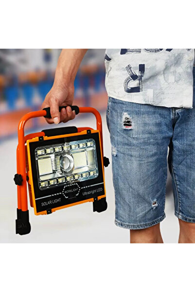 eco port Wt-734 P70 Led Solar Panel Şarjlı Taşınabilir Projektör (176 Smd + Y...