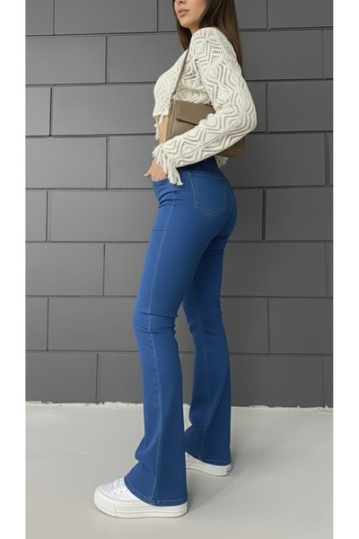 NWC Pantaloni de blugi spanioli Lndy Tall Flare bleumarin
