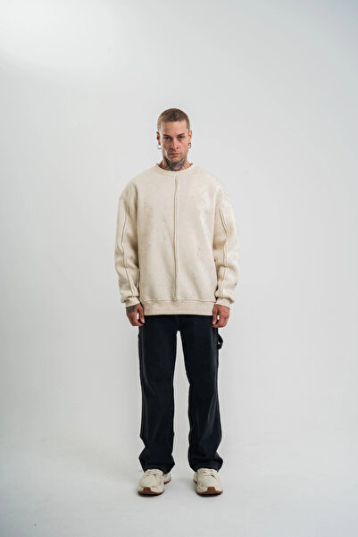 Karacobangym Unisex bicycle collar special dirty stitched washed sweatshirt -...