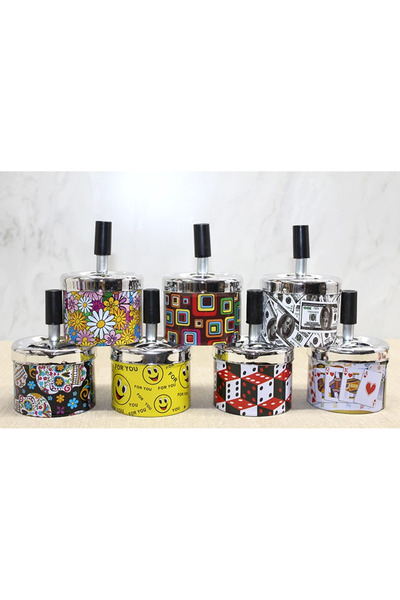 markentegra منفضة سجائر معدنية ملونة دائرية الشكل Alk4528