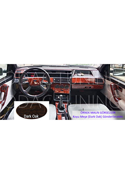 ODAC TUNING Tempra Mahogany Veneer Type Mahogany Veneer Torpedo Trim Console Veneer Dark Oak Color Full