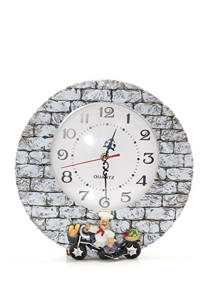Marsilyan Wall Hanging Chef Designed Polyester Clock Alk1542