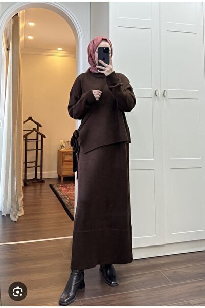 REDMİNA fashion Double Knitwear Set with Tie Detail