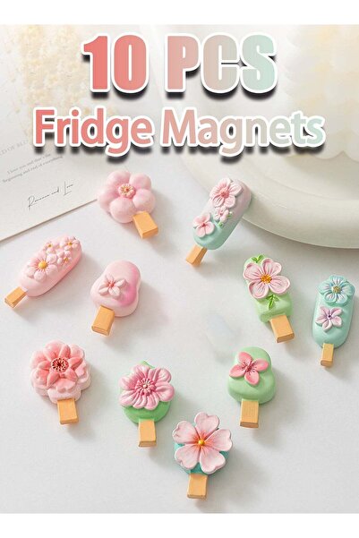 Generic Refrigerator magnets, 10 food refrigerator magnets, 3D resin creative food shapes