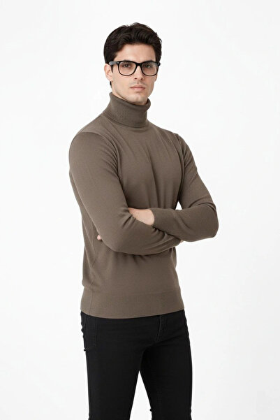 IVORA WEAR Full Turtleneck Fisherman Collar Knitwear Sweater Soft Textured Co...