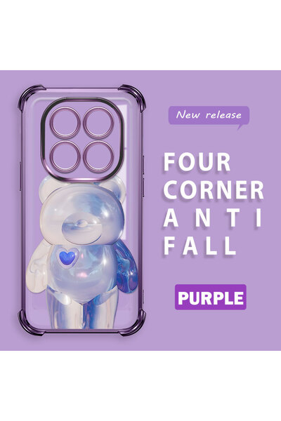 ucuc جراب سيليكون شفاف متوافق مع هاتف ريدمي نوت 14 برو 4G، تصميم عصري على شكل...