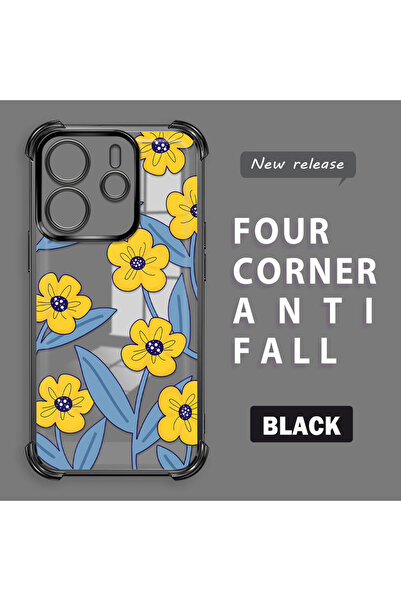 ucuc حافظة سيليكون شفافة متوافقة مع هاتف Redmi Note 14، حماية للكاميرا على شك...