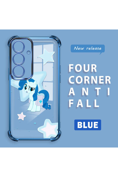 ucuc حافظة سامسونج جالاكسي S25 المتوافقة من السيليكون الشفاف مع نمط الحصان لح...