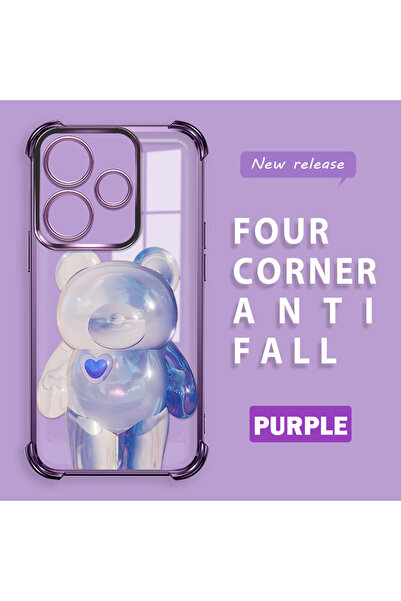 ucuc حافظة سيليكون شفافة متوافقة مع هاتف Redmi 13 4G، حماية للكاميرا على شكل ...