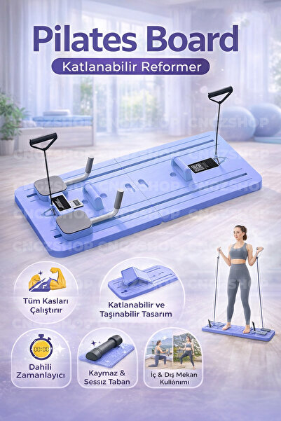CNGZSHOP Pilates Board Çok Amaçlı Reformer Egzersiz Aleti Katlanabilir Ev Tipi Pilates Tahtası
