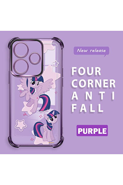 ucuc حافظة سيليكون شفافة متوافقة مع هاتف Redmi 13 4G، نمط الحصان، حماية للكام...