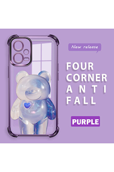 ucuc حافظة سيليكون شفافة متوافقة مع هاتف Redmi Note 12 5G، حماية للكاميرا على...