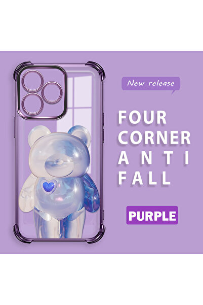 ucuc حافظة سيليكون شفافة متوافقة مع هاتف Realme C51، حماية للكاميرا على شكل د...