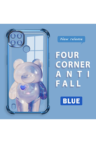 ucuc حافظة سيليكون شفافة متوافقة مع هاتف Realme C21Y/C25Y، حماية للكاميرا على...